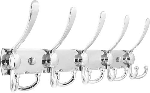 Vista 14 de WEBI Perchero de Pared Montado en Pared, Ganchos para Abrigos Montado en Pared, 5 Ganchos Tri para Colgar Abrigos, Colgador de Pared para Abrigos