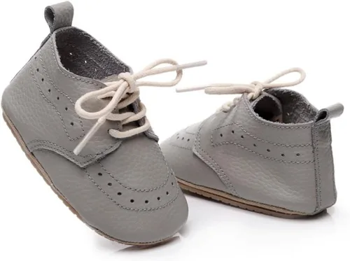 Vista 3 de Mocasines de cuero para bebés, niños y niñas, cómodos zapatos de vestir Oxford, zapatos de boda, zapatos para primeros pasadores, zapatos de cuna