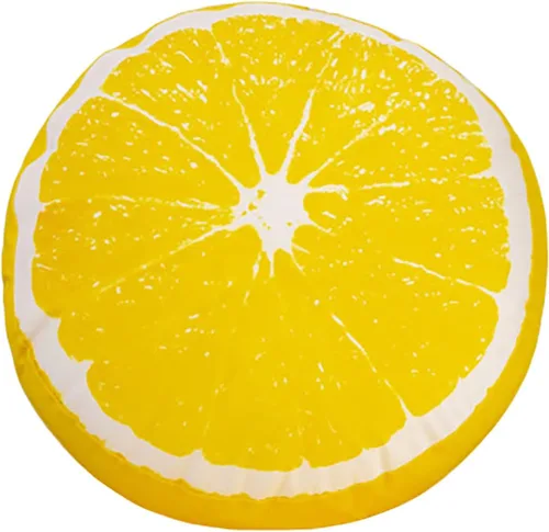 Vista 8 de Fruit Pillow Home - Cojín redondo con forma de cojín de felpa (13 pulgadas, marrón, estaca)