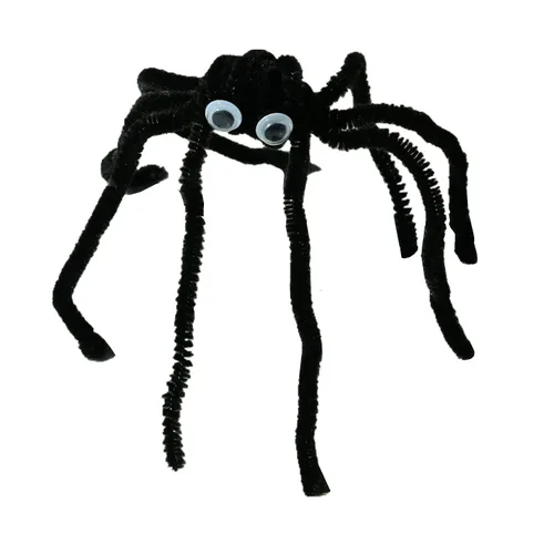 Vista 4 de Limpiadores de pipas negros con ojos ondulantes (paquete de 300) tallos de felpilla para decoración de manualidades y manualidades creativas