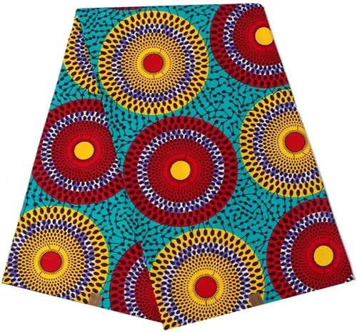 Vista 18 de Tela de algodón africana de impresión de cera Ankara de 6 yardas usada para ropa de fiesta artesanía DIY costura textiles 24FS1605