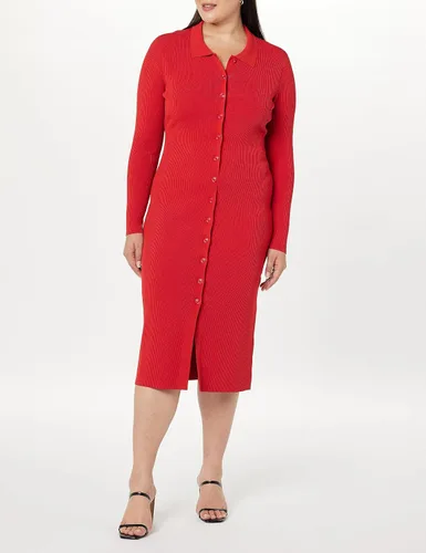 Vista 5 de The Drop Vestido tipo suéter con botones y canalé Jaxon para mujer