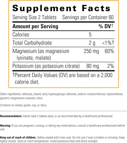 Vista 2 de Integrative Therapeutics Krebs Complejo de magnesio y potasio - Suplemento mineral para apoyar la función cardíaca* - Soporte de energía celular*