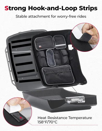 Vista 4 de KEMIMOTO Para Tour Pack Organizador de tapa con carcasa para motocicleta, bolsa de almacenamiento para motocicleta, forro de paquete turístico