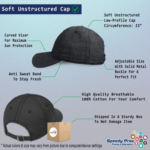 Vista 2 de Speedy Pros Gorra de béisbol suave con emblema de la Fuerza Aérea, insignias bordadas, sombreros de algodón para papá para hombres y mujeres