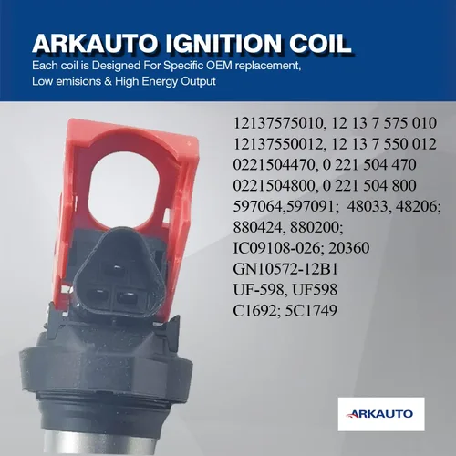Vista 4 de Paquete de Bobina de Encendido de Alto Rendimiento de 4 Unidades Compatible con Mini R55 R56 R57 R58 R59 R60 R61 para BMW 1 Series F20 F30 F35