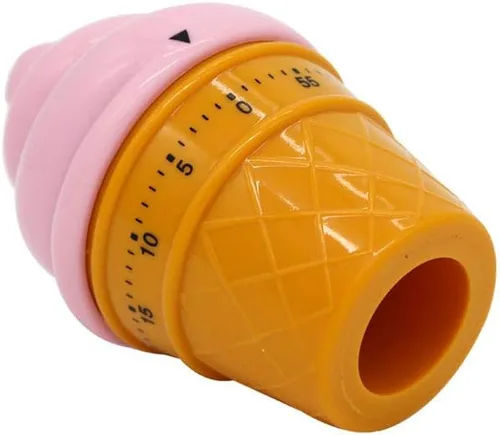 Vista 6 de Temporizador mecánico manual Helado Modelos Temporizadores 60 Minutos Cocina Temporizador Reloj contadores de alarma ruidosos (rosa)