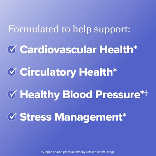Vista 2 de O Positiv MENO Cápsulas de apoyo para el corazón y la presión arterial, apoyo diario para una circulación saludable, control del estrés y presión