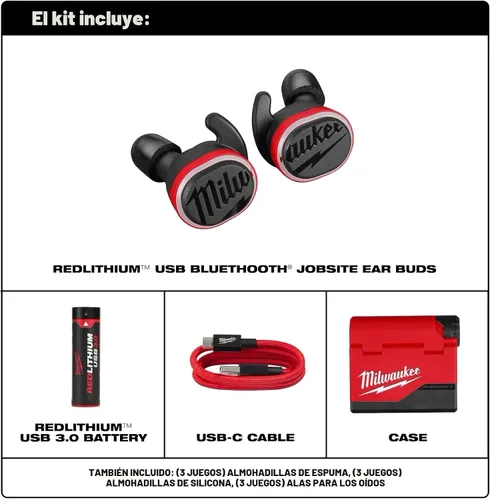 Vista 6 de Milwaukee Electric - Auriculares para oídos USB BLUETOOTHREG para puesto de trabajo