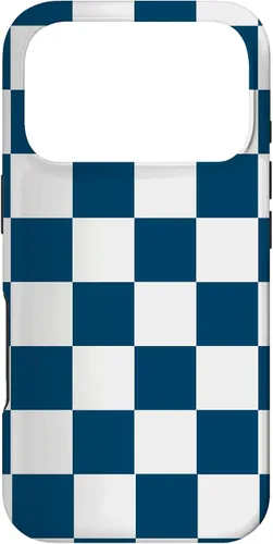 Vista 30 de Checkered Navy Blue and White Checkerboard Case for iPhone 17