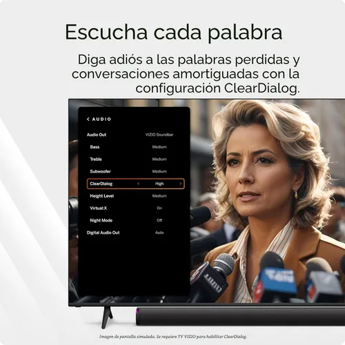 Vista 9 de VIZIO 5.1.2 Elevate SE Barra de sonido, subwoofer inalámbrico, sonido envolvente con Dolby Atmos y DTS:X, altavoz Bluetooth, compatible