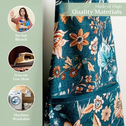 Vista 164 de Maison d' Hermine Delantales para mujer con bolsillo, 100% algodón (27.50 x 31.50 pulgadas)