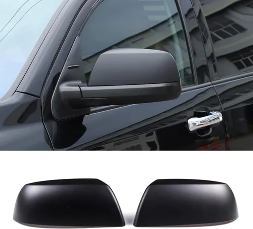 Vista 12 de Adhesivo ABS para cubierta de espejo retrovisor lateral exterior compatible con Toyota Tundra 2007-2021 Crew Max Sequoia 2008-2020 Accesorios