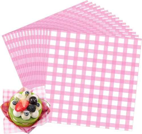 Vista 10 de Honeydak 200 hojas de papel de cera verde para alimentos, 7 pulgadas, surtido de cestas de pergamino verdes para sándwich, hamburguesas, a prueba
