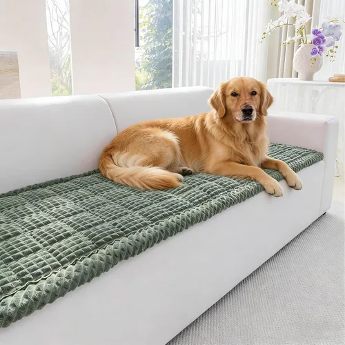 Vista 14 de Funda para sofá para perros lavable, fundas para sofá para mascotas antideslizantes para sofá, manta para sofá de perro peluda para protector de Gris
