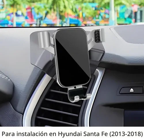 Vista 2 de Soporte para teléfono de coche para Hyundai Santa Fe 2018 2017 2016 2015 2014 2013 Auto Interior Accesorios Mejor Teléfonos Celulares Montaje