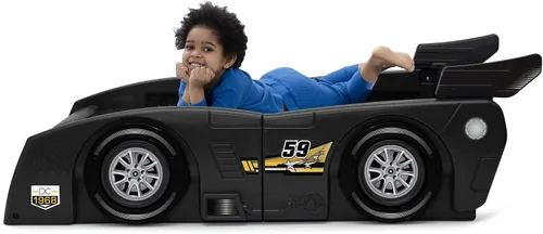 Vista 4 de Delta Children Grand Prix Race Car - Cama para niños pequeños y individuales, color negro