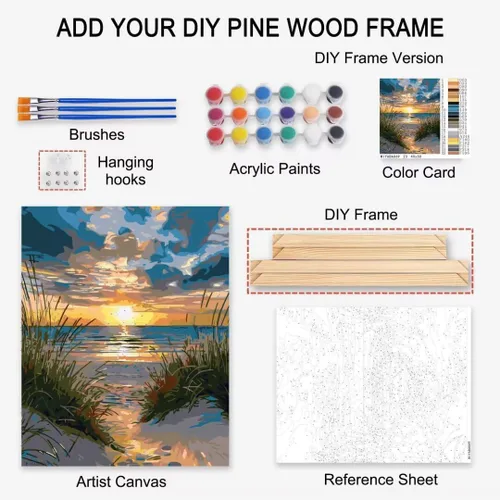 Vista 4 de Variedad de especias y hierbas, kits de pintura por números con pinceles, condimentos de cocina, pintura al óleo acrílica para adultos y niños