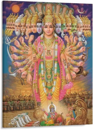 Vista 40 de Póster artístico con texto en inglés «Lord Shiva And His Family» («Lord Shiva And His Family») - Póster decorativo moderno para decorar la pared