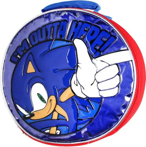 Vista 5 de AI ACCESSORY INNOVATIONS Sonic The Hedgehog - Mochila de 16 pulgadas de moldeado rápido, bolsa de cincha, juego de 5 piezas