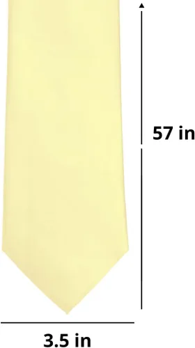 Vista 310 de tiemart Corbata de color sólido para hombre Longitud estándar