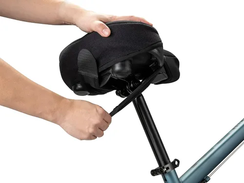 Vista 5 de Schwinn Cruise - Funda de asiento de bicicleta de espuma viscoelástica de doble correa, funda de sillín para mayor comodidad, espuma viscoelástica