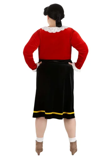 Vista 2 de Disfraz Plus Size Deluxe de Olive Oyl para Mujer Multicolor