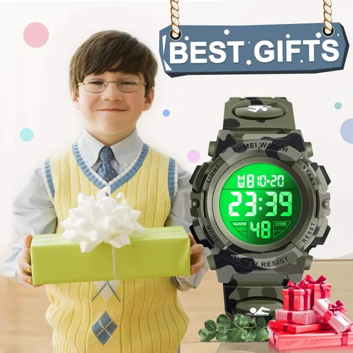 Vista 7 de Reloj impermeable multifuncional LED para niños - Regalos para niños
