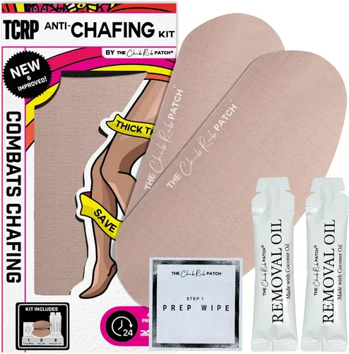 Vista 10 de Kit de prevención de rozaduras en los muslos, incluye 1 par de almohadillas de cacao para el interior del muslo, 2 aceites de eliminación