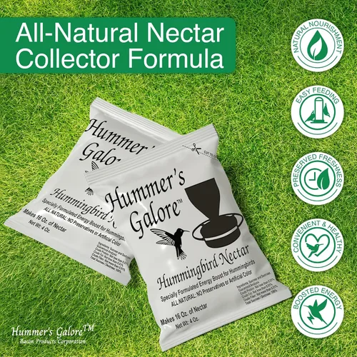 Vista 2 de Hummer's Galore Alimento para colibríes, néctar de colibrí listo para mezclar, fórmula colectora de néctar totalmente natural, sin conservantes ni