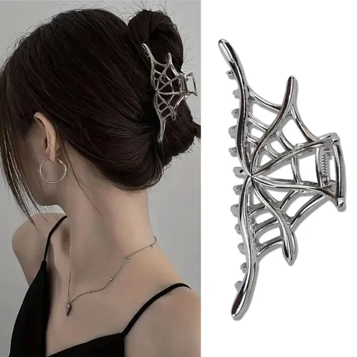 Vista 12 de ROMODIYA Pinza para el pelo de araña, clip de metal negro con diseño, accesorios para el cabello para cabello fino/grueso, gran agarre fuerte