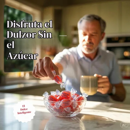 Vista 3 de Caramelo duro de canela sin azúcar, bolsa a granel de 1 libra envuelta