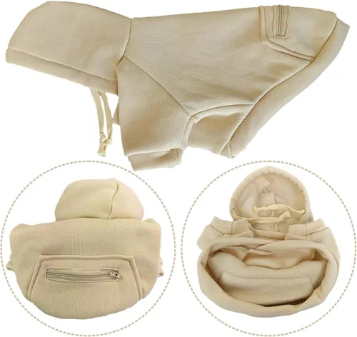 Vista 3 de Jecikelon Abrigo de Clima Frío para Mascotas Perro con Bolsillo Sudadera de Invierno para Perro Ropa Cálida para Cachorros para Perros Pequeños Ropa
