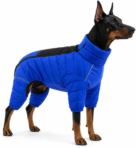 Vista 11 de Suéter para Perro ArmyGreen, Resistente al Viento, Reflectante - Chaqueta de Invierno Dirigible para S, M, L - Cremallera, Tallas Ajustables Verde