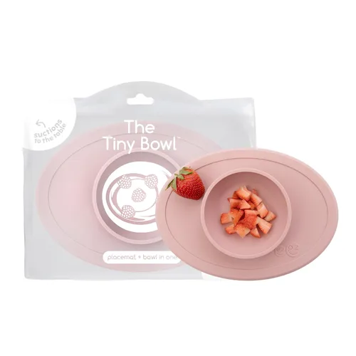 Vista 9 de ezpz Tiny Bowl (Azul) – 6 meses + – Mantel individual de succión 100% silicona + cuenco para bebés – Se adapta a todas las bandejas de silla alta