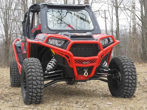 Vista 3 de SuperATV Brazos delanteros A inferiores de alta holgura resistentes para Polaris RZR XP Turbo/XP 4 Turbo 2016-2021, color negro, incluye rótulas