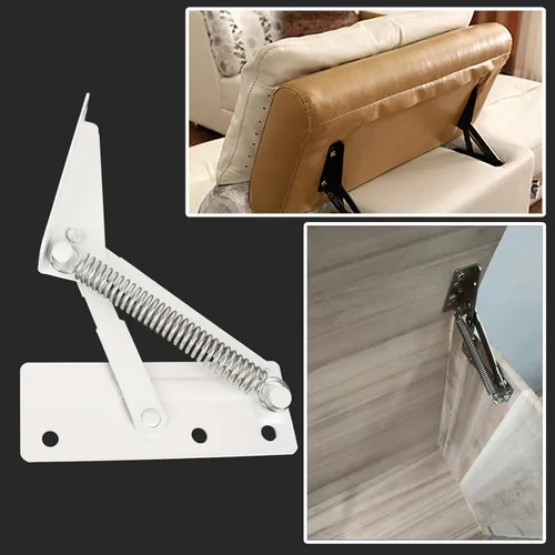 Vista 3 de Soporte de elevación plegable (1 par) de bisagra de resorte de sofá de 80 grados que conecta y soporta la caja de almacenamiento sofá cama gabinete