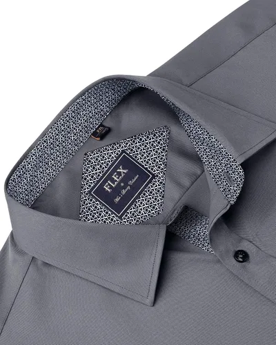 Vista 5 de J.Ver - Camisa de vestir para hombre, informal, manga larga, no se arruga, ajuste regular, elástica, con botones