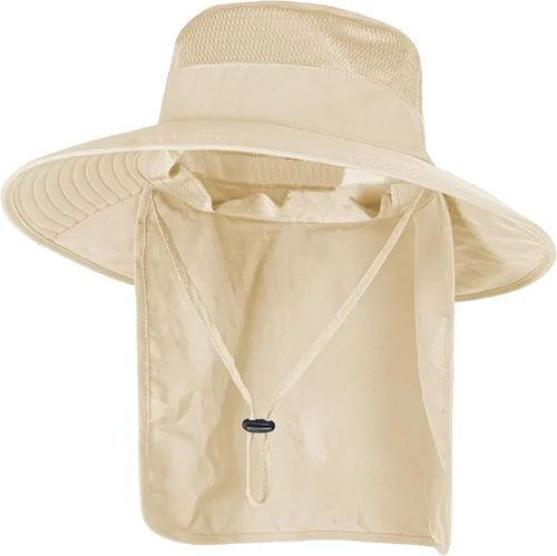 Vista 31 de ZOORON Sombreros de sol para hombres y mujeres con solapa para el cuello Gris oscuro