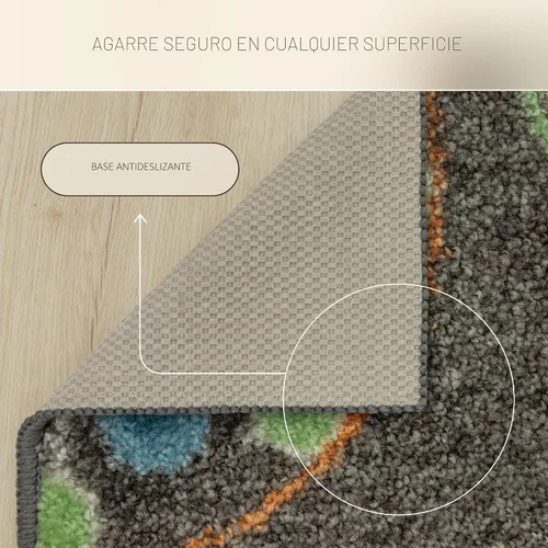 Vista 5 de Maples Rugs Reggie - Alfombra bohemia con estampado floral, 1 pies 8 Gris oscuro