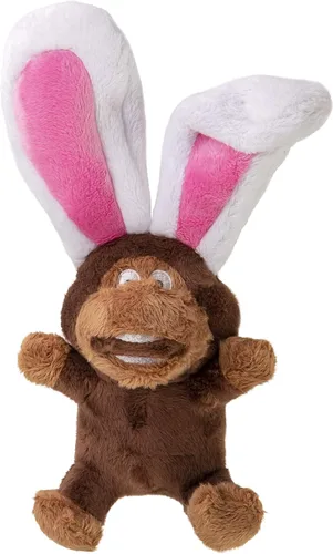 Vista 15 de goDog Crazy Hairs León Juguete de Perro de Peluche Silencioso, Tecnología de Guardia de Masticado - Marrón Claro, Pequeño Tan Lion (pelos locos)