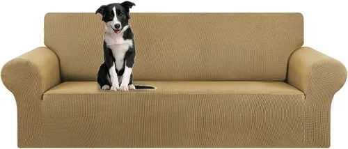 Vista 14 de KEKUOU Funda elástica para sofá biplaza, funda de sofá para sofá de 2 cojines (55-78 pulgadas), protector de muebles con parte inferior elástica