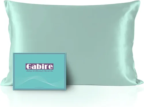 Vista 26 de Gabire Funda de almohada de seda de morera para cabello y piel, evita el acné, fundas de almohada de seda real de ambos lados, funda de almohada