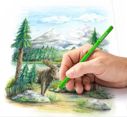 Vista 4 de Staedtler Lápices de colores, juego de arte premium, 12 colores surtidos, 146C C12