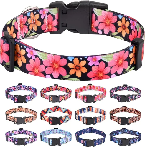 Vista 24 de Collar para Perros para Perros Pequeños y Gatos, Collar Suave y Cómodo para Mascotas para Perros Pequeños, Medianos y Grandes, Patrón Geométrico