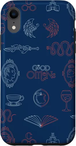 Vista 24 de iPhone 16 Good Omens - Funda Símbolos
