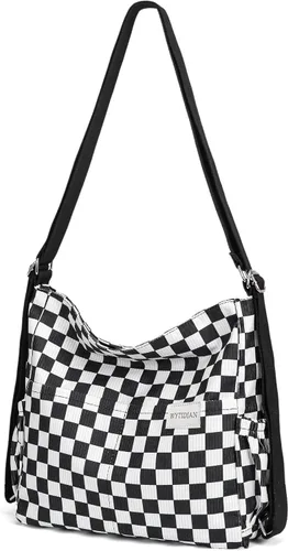 Vista 15 de Mochila Tote Bolso Bandolera de Pana para Mujer, Bolsos de Hombro Convertibles, Bolso de Mano de Diseñador para Universidad, Trabajo