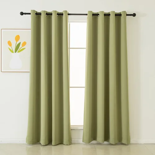 Vista 11 de Pickluc - Paneles de cortinas opacas con ojales, cortinas para bloquear la luz para el dormitorio, aisladas térmicamente, reducción de ruido