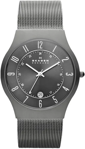 Vista 11 de Skagen Reloj analógico de cuarzo Sundby de acero inoxidable y malla para hombre
