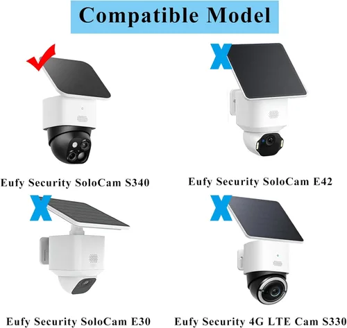 Vista 2 de Funda de lluvia compatible con Eufy Security SoloCam S340 (versión 2026), parasol para Eufy S340, resistente a la intemperie, cubierta de cámara